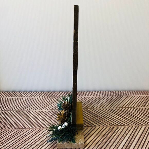 Hobby Lobby Christmas Wood Plank White Wash Tree Tabletop Décor Cottage Charm - Picture 6 of 6